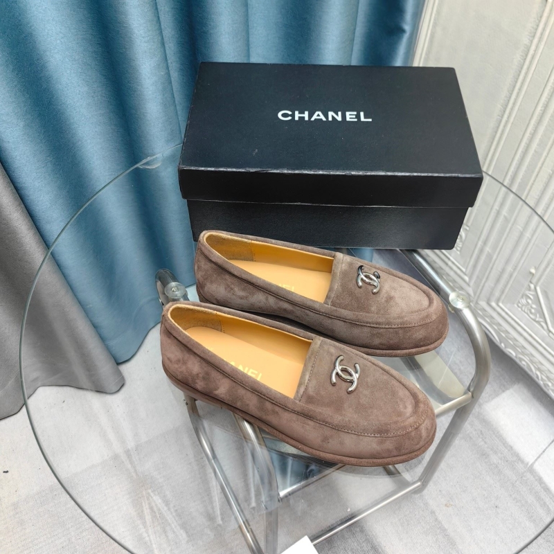 Ch*el leather shoes